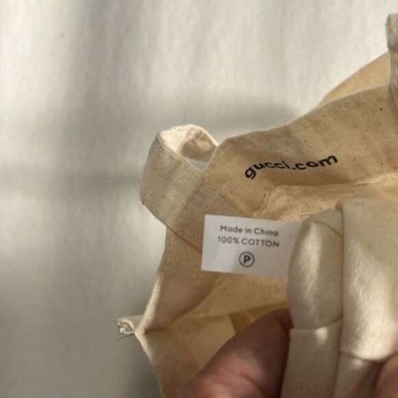 Gucci 100% Sustainable Cotton Canvas Reusable Tote Bag With Handles - Picture 7 of 8